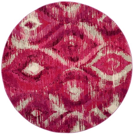 Safavieh Monaco Round Area RugFuchsia & Cream 6 ft.-7 in. x 6 ft.-7 in. MNC242D-7R